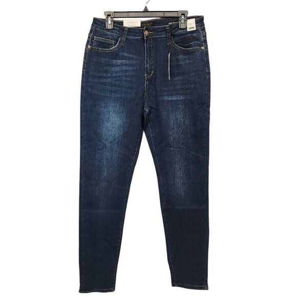 Judy Blue Size 15 Dark Wash Skinny Raw Hem Jeans NWT - Picture 1 of 13